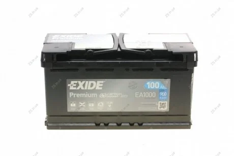Аккумулятор 100Ah-12v PREMIUM(353х175х190),R,EN900 EXIDE EA1000