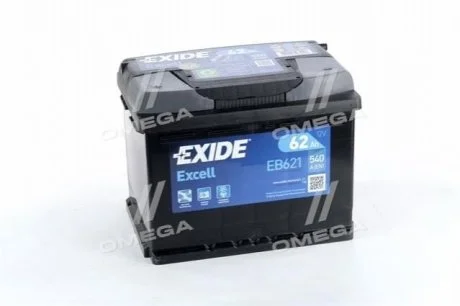 Аккумулятор 62Ah-12v EXCELL(242х175х190),L,EN540 EXIDE EB621