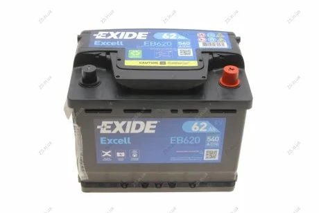 Акумулятор 62Ah-12v EXCELL (242х175х190),R,EN540 EXIDE EB620