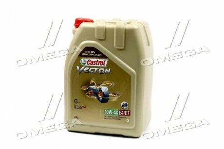 Масло моторн. Vecton 10W-40 E4/E7 (Канистра 20л) Castrol 15BA40 (фото 1)