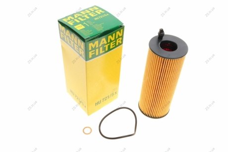 Фільтр масляний двигуна BMW 1.6-5.0 D 07- (MANN) MANN-FILTER HU721/5X (фото 1)