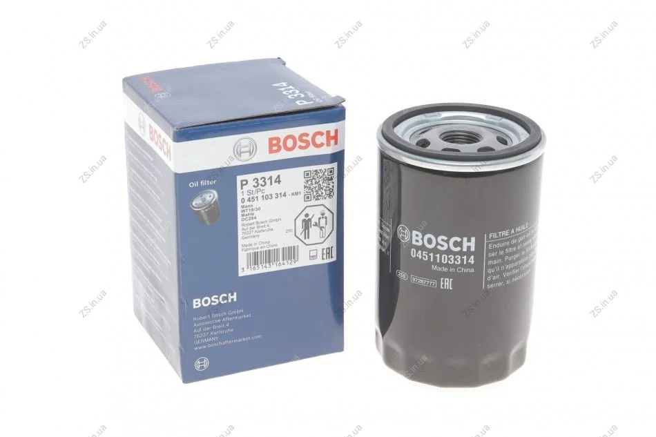 Фільтр масляний двигуна AUDI, SKODA, VW (пр-во) Bosch 0451103314 (фото 1)