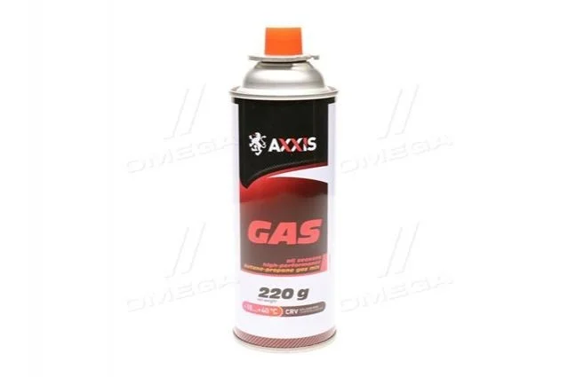 Газ всесезонний для пальників (балон 450ml/220г)) <> AXXIS Ax-0220g (фото 1)