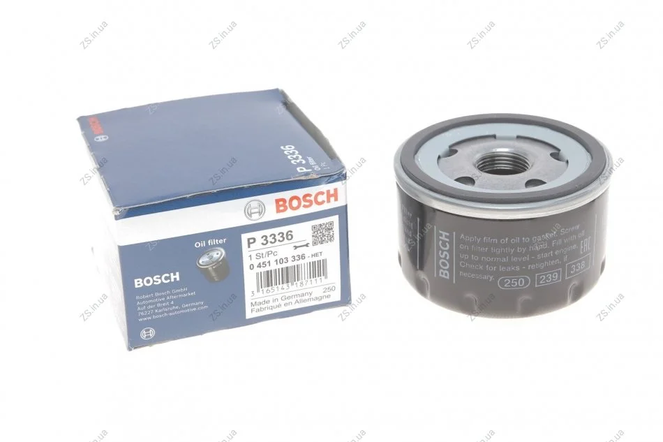 Фильтр масляный двигателя DACIA, RENAULT (пр-во) Bosch 0451103336 (фото 1)