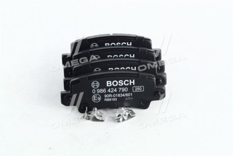 Колодка гальм. диск. TOYOTA COROLLA задн. Bosch 0 986 424 790 (фото 1)