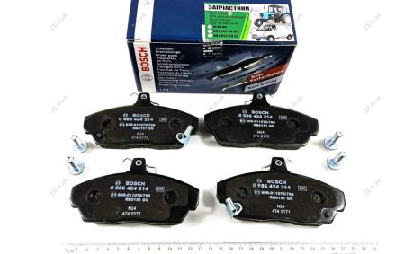 Колодка торм. диск. передн. Газель, Волга Bosch 0 986 424 214