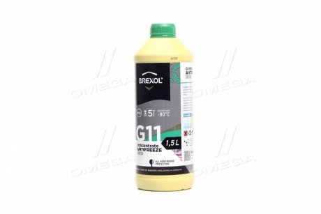 Антифриз <> GREEN CONCENTRATE G11 (-80C) 1,5L BREXOL Antf-029 (фото 1)