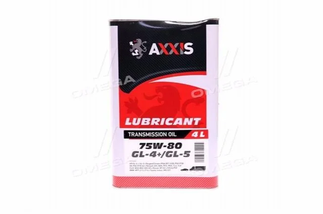 Масло трансмисс. 75W-80 GL-4+ (Канистра 4л) AXXIS 48021238310 (фото 1)