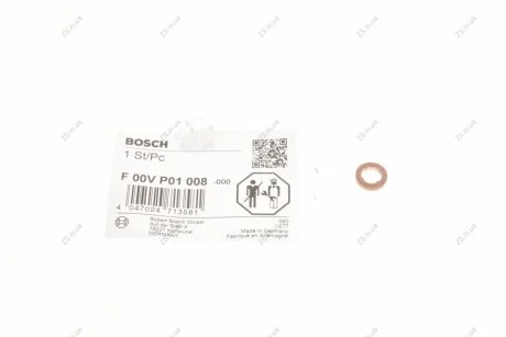 Кільце ущільнювача форсунки Bosch F00VP01008