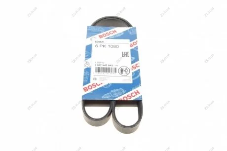 Ремень п-клиновой 6pk1080 Bosch 1 987 947 842