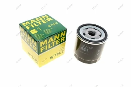 Фільтр масляний двигуна (MANN) MANN-FILTER W714/2
