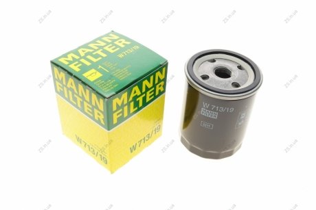 Фільтр масляний двигуна (MANN) MANN-FILTER W713/19