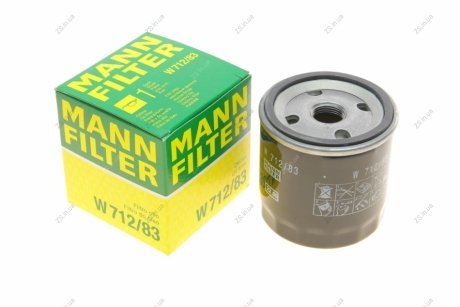 Фильтр масляный двигателя (MANN) MANN-FILTER W712/83