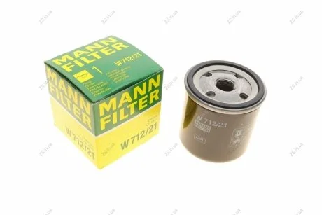Фільтр масляний двигуна (MANN) MANN-FILTER W712/21