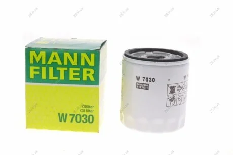 Фільтр масляний двигуна (MANN) MANN-FILTER W7030