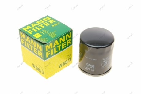 Фильтр масляный двигателя (MANN) MANN-FILTER W68/3 (фото 1)