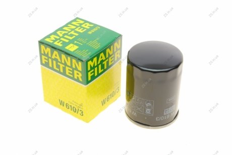 Фільтр масляний двигуна (MANN) MANN-FILTER W610/3