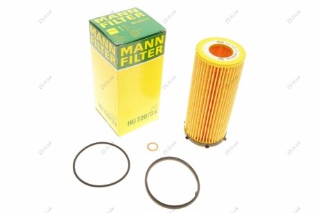 Фільтр масляний двигуна (MANN) MANN-FILTER HU720/3X (фото 1)