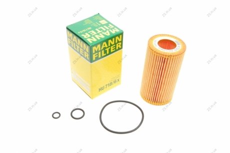 Фильтр масляный двигателя (MANN) MANN-FILTER HU718/6X