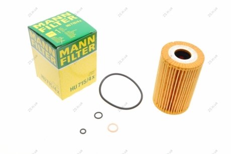 Фильтр масляный двигателя (MANN) MANN-FILTER HU715/4X