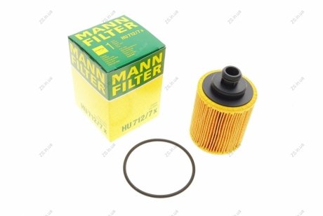 Фильтр масляный двигателя (MANN) MANN-FILTER HU712/7X (фото 1)