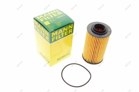 Фильтр масляный двигателя (MANN) MANN-FILTER HU69/3X