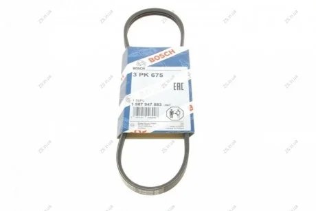 Ремінь п-клинової 3pk675 Bosch 1 987 947 883