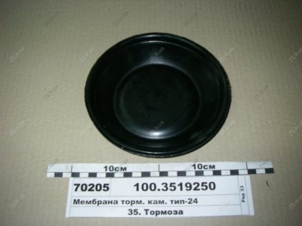 Мембрана камери гальма. тип-24 ЗІЛ, КАМАЗ, МАЗ (Україна) Альбион-Авто 100-3519250 (фото 1)