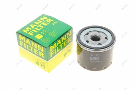 Фильтр масляный RENAULT DUSTER, LOGAN, SCENIC I, II, III 1.5 DCI 10- (выр-во MANN) MANN-FILTER W79 (фото 1)