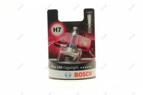 Лампа накалу H7 12V 55W PX26d GigaLight +150 (blister 1шт) Bosch 1987301137