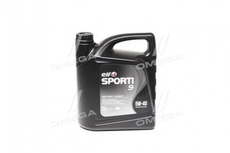 Масло моторное. SPORTI 9 5W-40 (Канистра 5л) Elf 214252