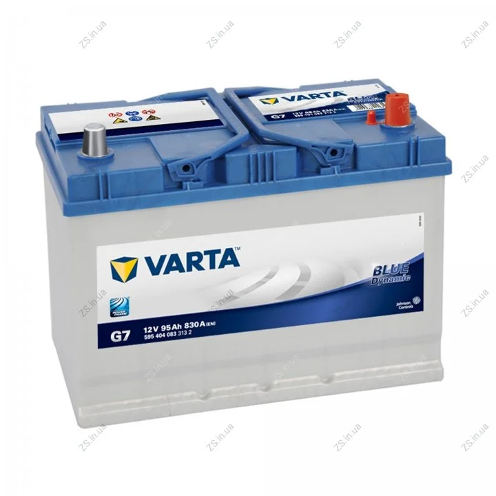 Акумулятор 95Ah-12v VARTA BD(G7) (306х173х225),R,EN830 Азія !КАТ. -10% Varta 595 404 083 (фото 1)