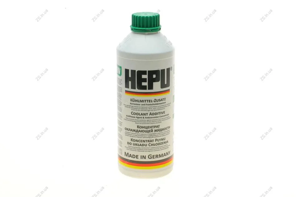 Антифриз G11 GREEN концентрат (Каністра 1,5л) HEPU P999-GRN (фото 1)