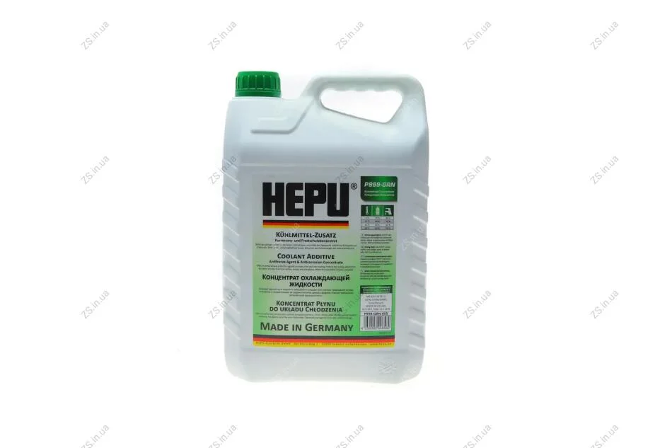 Антифриз G11 GREEN концентрат (Каністра 5л) HEPU P999-GRN-005 (фото 1)