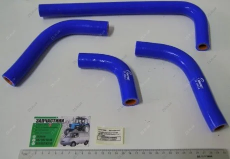 Патрубки отопителя ГАЗ 3302 (дв.402) СИЛИКОН (компл. 4 шт.) Патрубок печки ст. обр. Газель дв.402 компл.4шт Tempest 402-8101000-СИЛ*