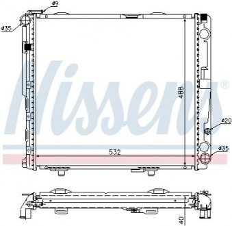 Радіатор охолодження MERCEDES Nissens 62696A