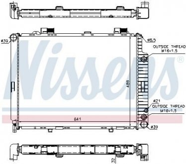 Радиатор охлаждения MERCEDES (выр-во) Nissens 62691A