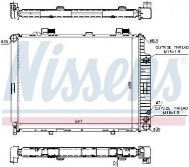 Радіатор охолодження MERCEDES Nissens 62691A