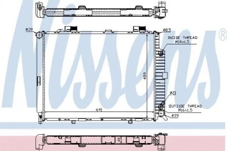 Радіатор охолодження MERCEDES Nissens 62689A