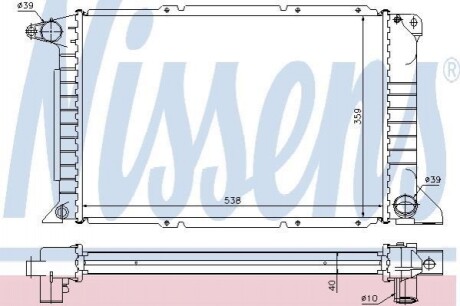 Радіатор охолодження VW Nissens 62080A