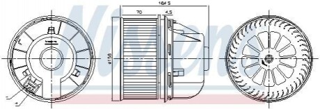 Вентилятор салону Nissens 87492