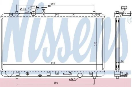 Радіатор Nissens 64205