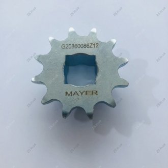 Звездочка металлическая под квадратный вал Z-12, 1/2"Gaspardo SP/MT/MTR/MAESTRA MAYER-PRO G20860086 (фото 1)