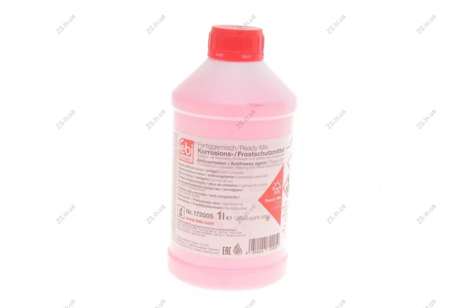 Антифриз FEBI червоний Ready Mix -35C G12 (Каністра 1л) FEBI BILSTEIN 172005 (фото 1)