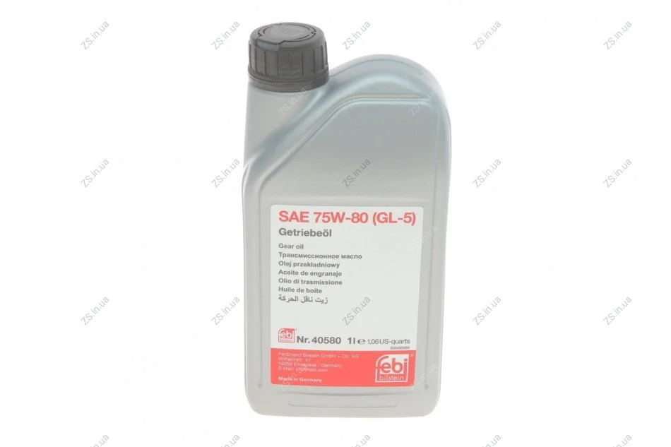 Масло трансмиссии. FEBI SAE 75W-80 GL-5 (Канистра 1л) FEBI BILSTEIN 40580 (фото 1)