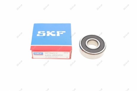 ПІДШИПНИК КУЛЬКОВИЙ (12X32X10) SKF 6201-2RSH/C3 (фото 1)