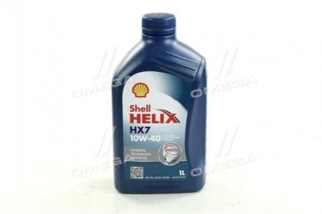 Масло моторное. Helix HX7 SAE 10W-40 (Канистра 1л) Shell 4107455 (фото 1)