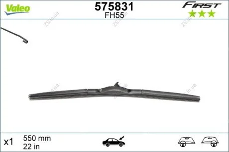 Щітка склоочисника 550 мм гібридна Valeo 575831