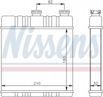 Радиатор обогревателя ASTRA G/ZAFIRA +AC 98-05 (выр-во) Nissens 72660