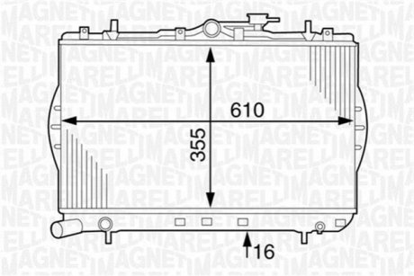 Водяний насос (Вір-во Magneti Marelli кор.код. WPQ1072) MagnetiMarelli 352316171072